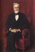 William Merritt Chase Old man oil painting on canvas